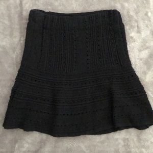 Zara Black Crochet Skirt size Small